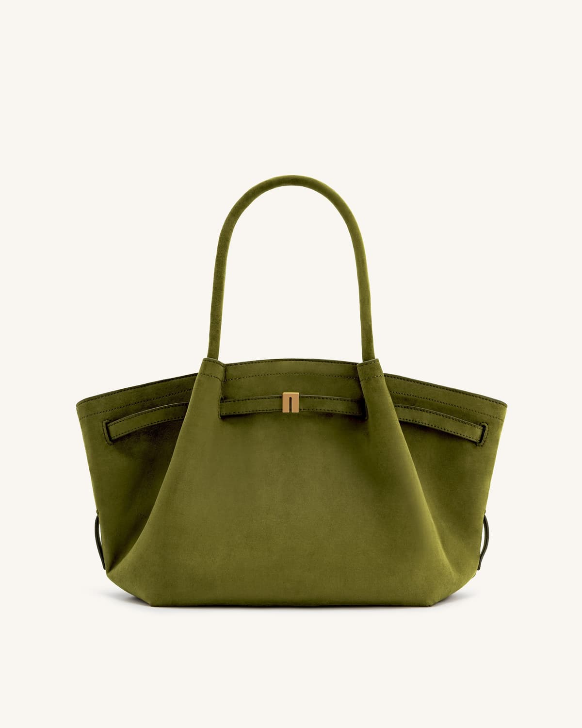 Nora Tote – Dark Olive (Soft Suede)