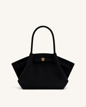Nora Tote - Noir (Weiches Wildleder)