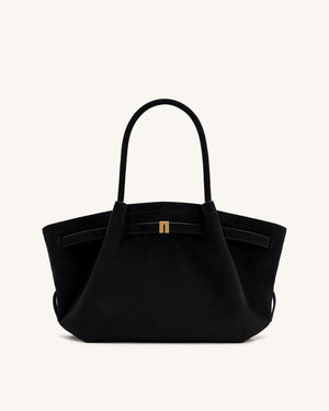 Nora Tote - Noir (Weiches Wildleder)