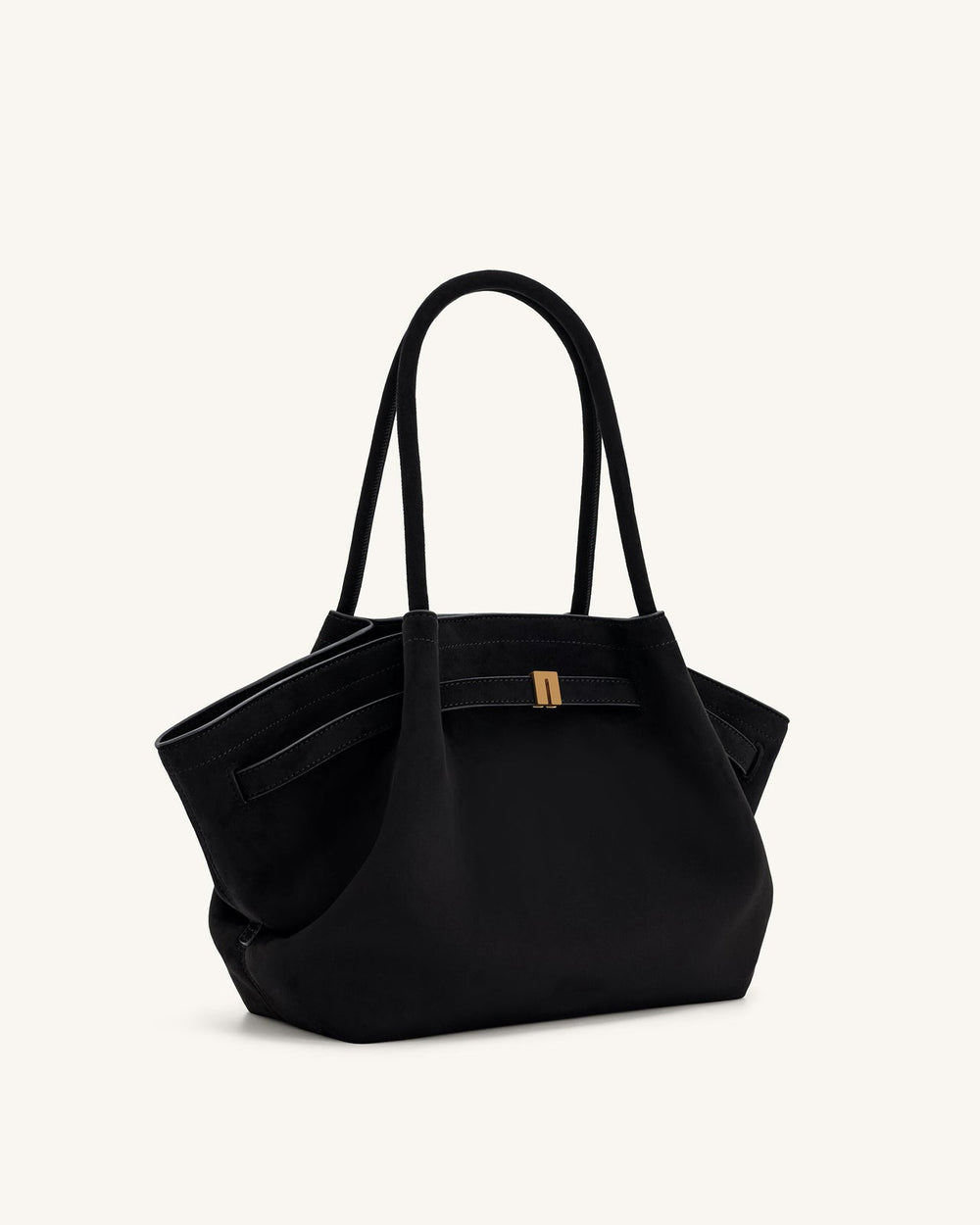 Nora Tote - Noir (Weiches Wildleder)