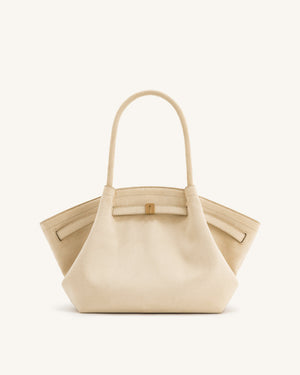 Nora Tote - Elfenbein (Weiches Wildleder)