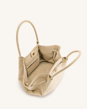 Nora Tote - Elfenbein (Weiches Wildleder)