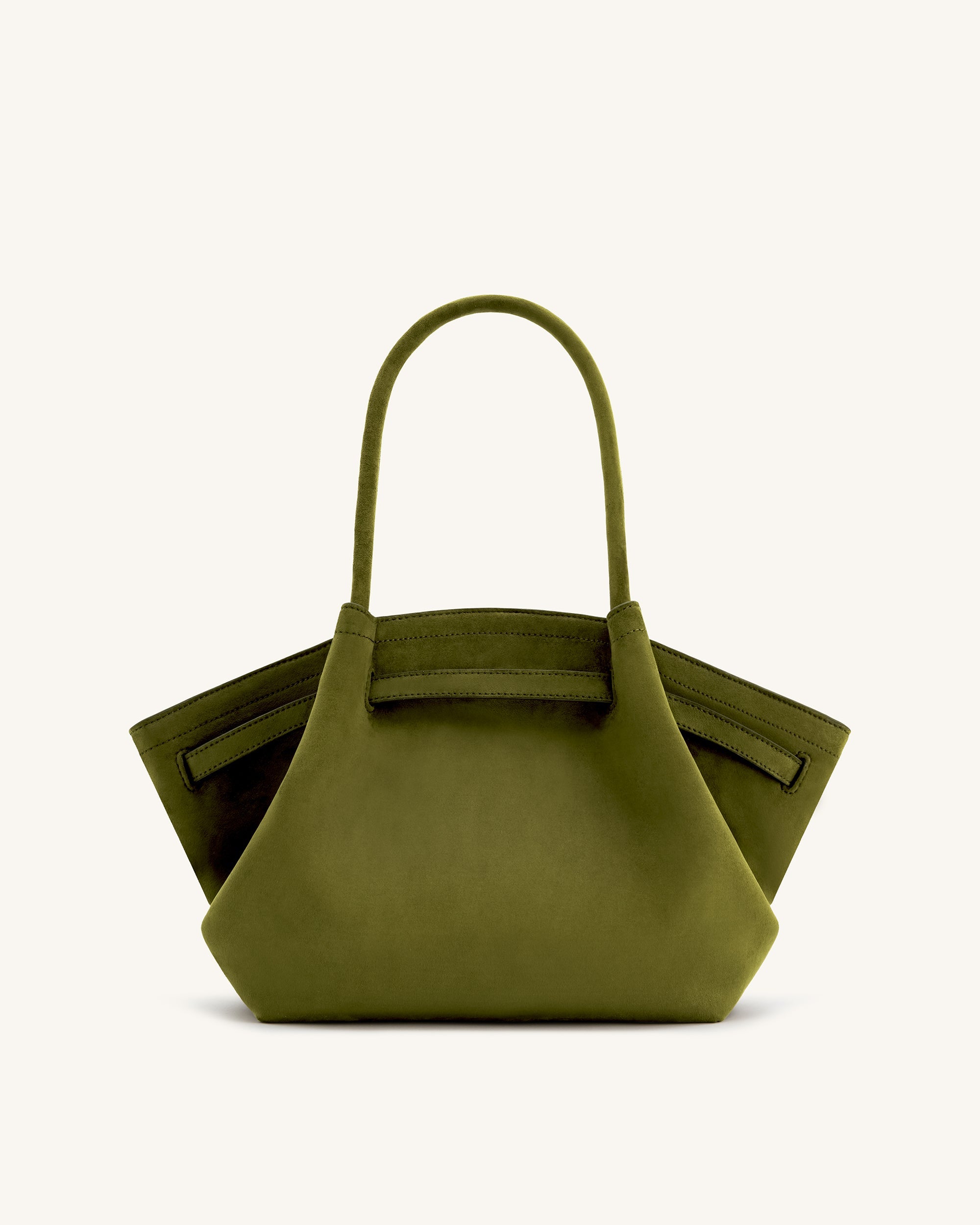 Nora Tote – Dunkeloliv (Weiches Wildleder)